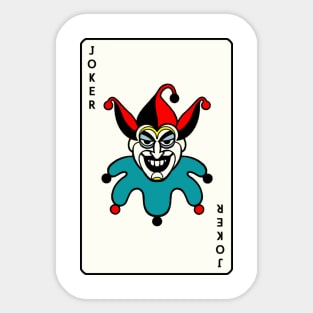 Joker Card I (High Resolution, Color) Sticker